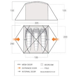 Vango Tryfan 300 - 3-Personen Zelt 13 Vango Tryfan 300 - 3-Personen Zelt -Outwell Deutschland Verkaufs-Shop vango tryfan 300 3 personen zelt detail 7